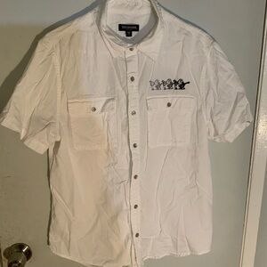 True Religion White Casual Button Down Shirt